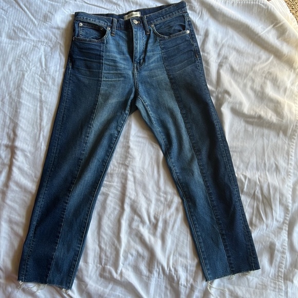 👖Madewell SOLD OUT Cruiser Straight Crop Jeans: Two-Tone Edition size  27 - Picture 2 of 9